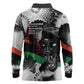 Huey P. Newton Long Sleeve Polo Shirt Revolutionary Portrait - Panther Graphic Surrender to the Revolution Quote - African Pride