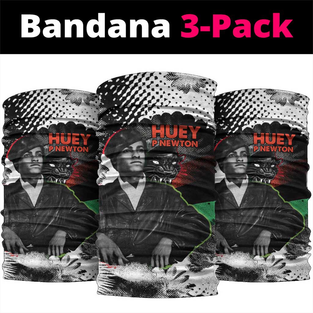 Huey P. Newton Neck Gaiter Revolutionary Portrait - Panther Graphic Surrender to the Revolution Quote - African Pride