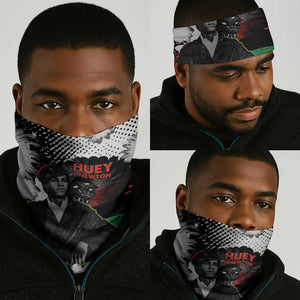 Huey P. Newton Neck Gaiter Revolutionary Portrait - Panther Graphic Surrender to the Revolution Quote - African Pride