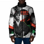 Huey P. Newton Padded Jacket Revolutionary Portrait - Panther Graphic Surrender to the Revolution Quote - African Pride