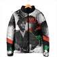 Huey P. Newton Padded Jacket Revolutionary Portrait - Panther Graphic Surrender to the Revolution Quote - African Pride