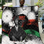 Huey P. Newton Quilt Revolutionary Portrait - Panther Graphic Surrender to the Revolution Quote - African Pride
