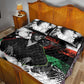 Huey P. Newton Quilt Bed Set Revolutionary Portrait - Panther Graphic Surrender to the Revolution Quote - African Pride