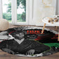 Huey P. Newton Round Carpet Revolutionary Portrait - Panther Graphic Surrender to the Revolution Quote - African Pride