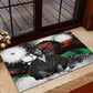 Huey P. Newton Rubber Doormat Revolutionary Portrait - Panther Graphic Surrender to the Revolution Quote - African Pride