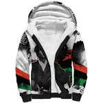 Huey P. Newton Sherpa Hoodie Revolutionary Portrait - Panther Graphic Surrender to the Revolution Quote - African Pride