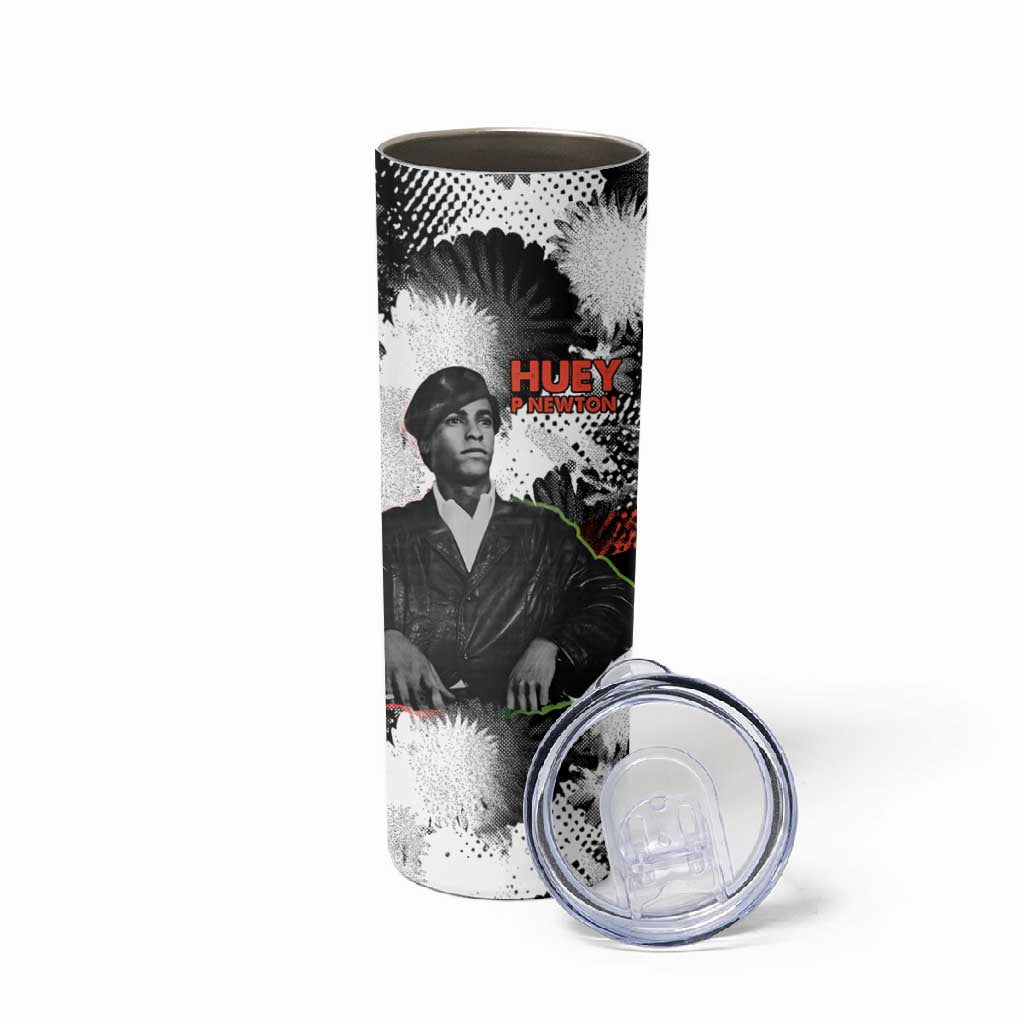 Huey P. Newton Skinny Tumbler Revolutionary Portrait - Panther Graphic Surrender to the Revolution Quote - African Pride