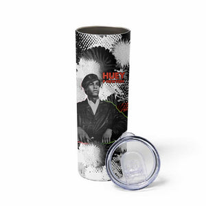 Huey P. Newton Skinny Tumbler Revolutionary Portrait - Panther Graphic Surrender to the Revolution Quote - African Pride