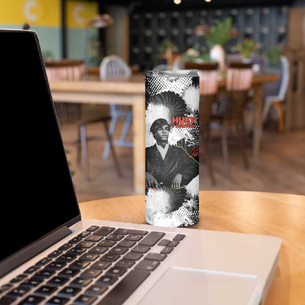 Huey P. Newton Skinny Tumbler Revolutionary Portrait - Panther Graphic Surrender to the Revolution Quote - African Pride