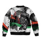 Huey P. Newton Sleeve Zip Bomber Jacket Revolutionary Portrait - Panther Graphic Surrender to the Revolution Quote - African Pride