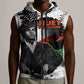 Huey P. Newton Sleeveless Zip Hoodie Revolutionary Portrait - Panther Graphic Surrender to the Revolution Quote - African Pride