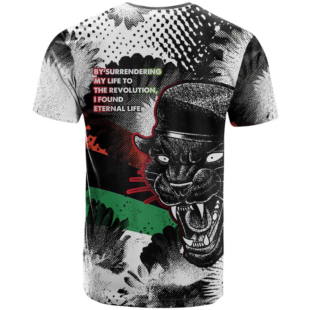 Huey P. Newton T shirt Revolutionary Portrait - Panther Graphic Surrender to the Revolution Quote TS04