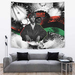 Huey P. Newton Tapestry Revolutionary Portrait - Panther Graphic Surrender to the Revolution Quote - African Pride