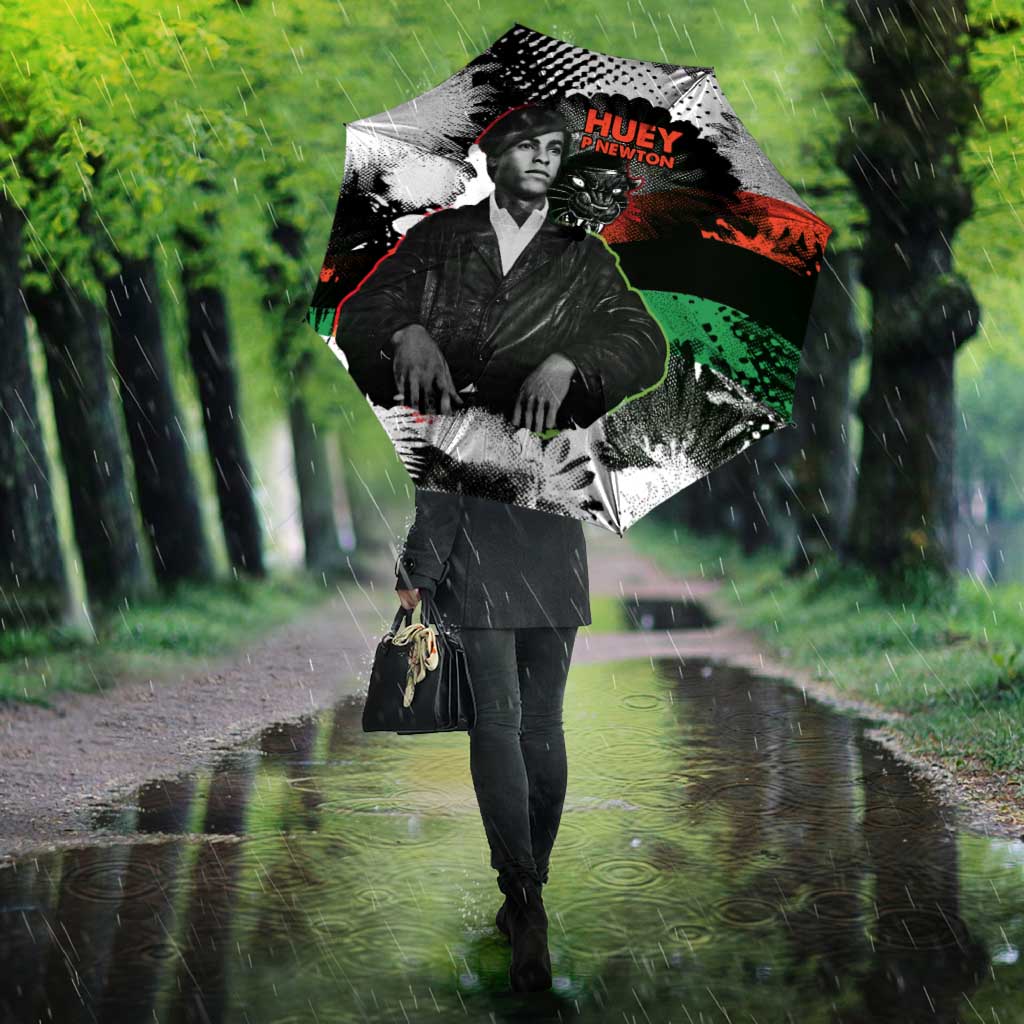 Huey P. Newton Umbrella Revolutionary Portrait - Panther Graphic Surrender to the Revolution Quote - African Pride