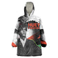 Huey P. Newton Wearable Blanket Hoodie Revolutionary Portrait - Panther Graphic Surrender to the Revolution Quote - African Pride