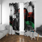 Huey P. Newton Window Curtain Revolutionary Portrait - Panther Graphic Surrender to the Revolution Quote - African Pride