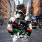 Huey P. Newton Zip Hoodie Revolutionary Portrait - Panther Graphic Surrender to the Revolution Quote - African Pride