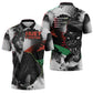 Huey P. Newton Zipper Polo Shirt Revolutionary Portrait - Panther Graphic Surrender to the Revolution Quote - African Pride