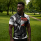 Huey P. Newton Zipper Polo Shirt Revolutionary Portrait - Panther Graphic Surrender to the Revolution Quote - African Pride