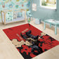 Isom Dart Black Cowboy Area Rug Wild West Outlaw Vintage Comic Art