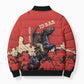 Isom Dart Black Cowboy Bomber Puffer Jacket Wild West Outlaw Vintage Comic Art