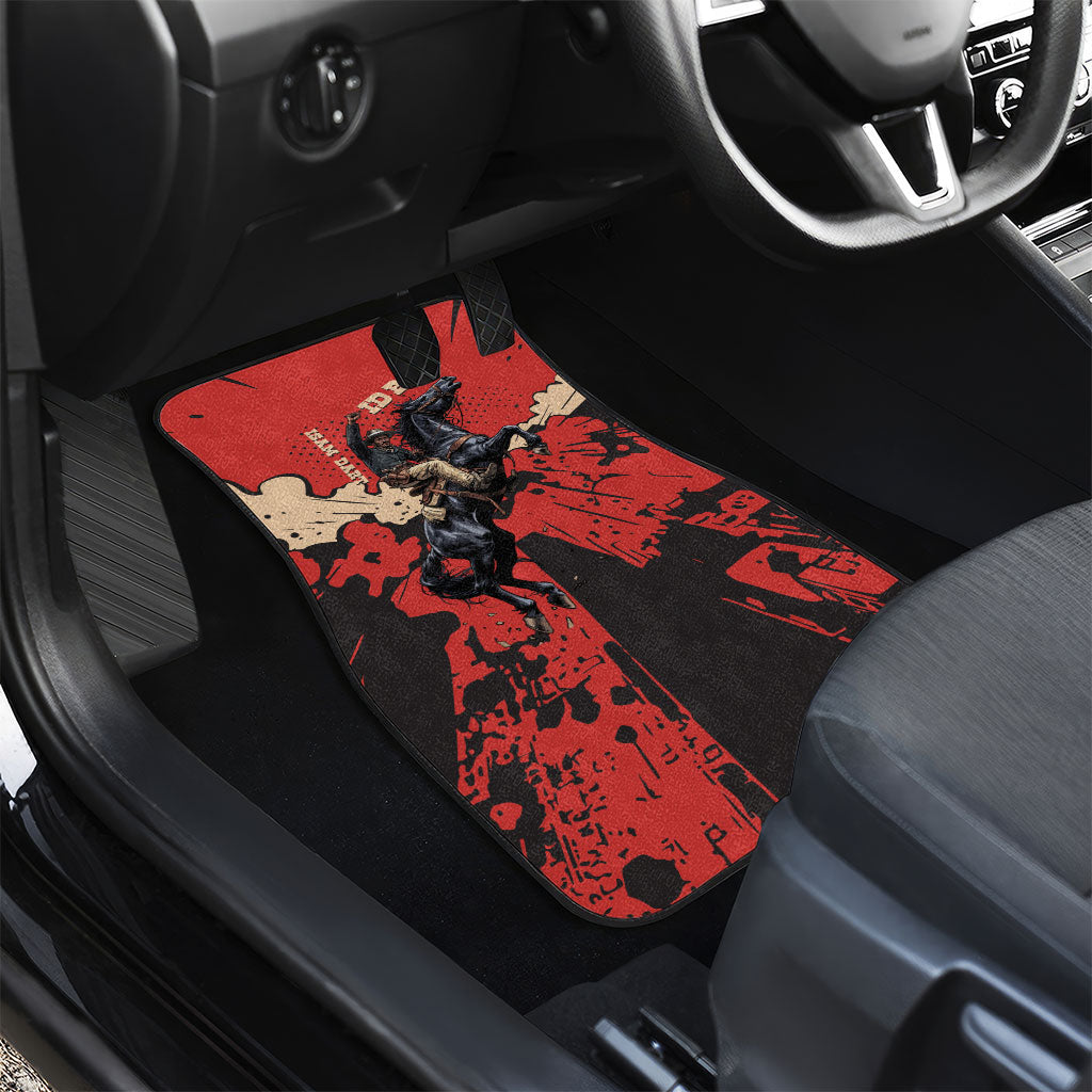 Isom Dart Black Cowboy Car Mats Wild West Outlaw Vintage Comic Art