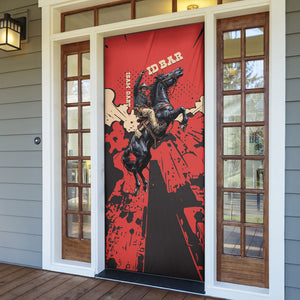 Isom Dart Black Cowboy Door Cover Wild West Outlaw Vintage Comic Art