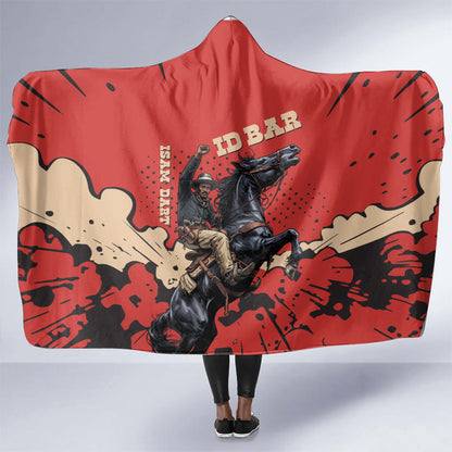 Isom Dart Black Cowboy Hooded Blanket Wild West Outlaw Vintage Comic Art
