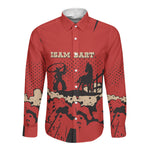 Isom Dart Black Cowboy Long Sleeve Button Shirt Wild West Outlaw Vintage Comic Art