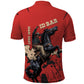 Isom Dart Black Cowboy Polo Shirt Wild West Outlaw Vintage Comic Art