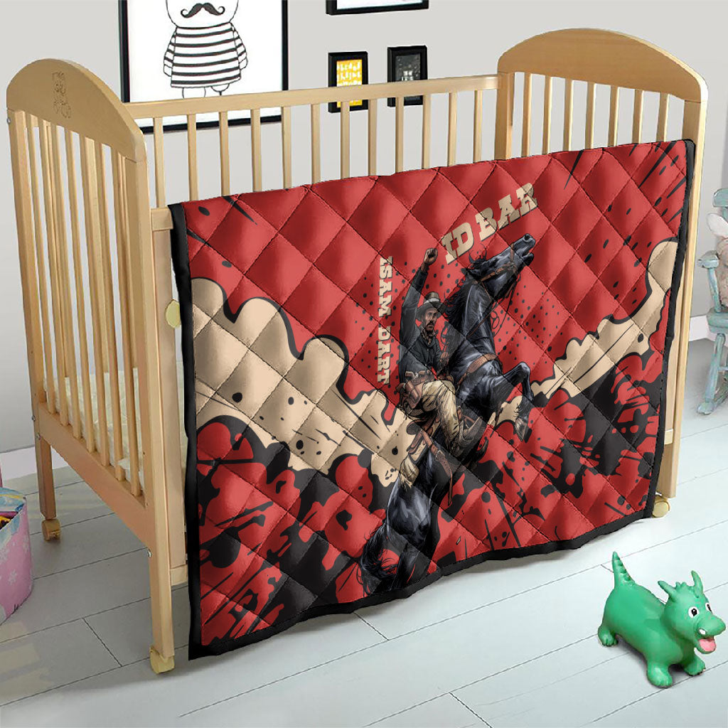 Isom Dart Black Cowboy Quilt Wild West Outlaw Vintage Comic Art