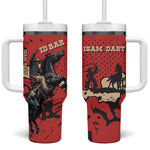 Isom Dart Black Cowboy Tumbler With Handle Wild West Outlaw Vintage Comic Art