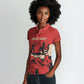 Isom Dart Black Cowboy Women Polo Shirt Wild West Outlaw Vintage Comic Art
