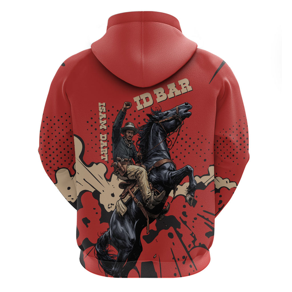 Isom Dart Black Cowboy Zip Hoodie Wild West Outlaw Vintage Comic Art