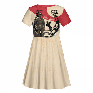 Isom Dart Legend Of The West Kid Short Sleeve Dress Vintage Horseshoe Western