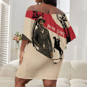 Isom Dart Legend Of The West Off Shoulder Short Dress Vintage Horseshoe Western