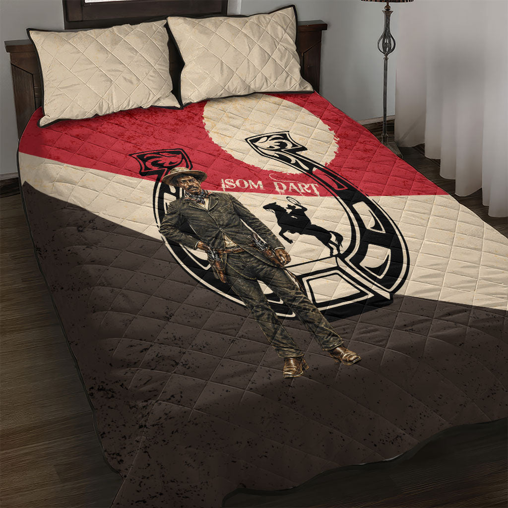 Isom Dart Legend Of The West Quilt Bed Set Vintage Horseshoe Western