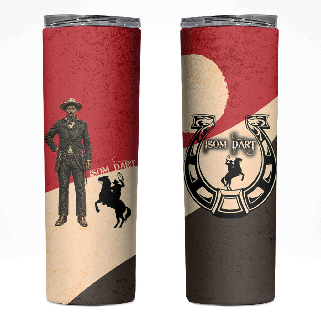 Isom Dart Legend Of The West Skinny Tumbler Vintage Horseshoe Western