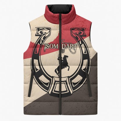 Isom Dart Legend Of The West Sleeveless Puffer Jacket Vintage Horseshoe Western