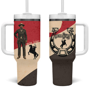 Isom Dart Legend Of The West Tumbler With Handle Vintage Horseshoe Western