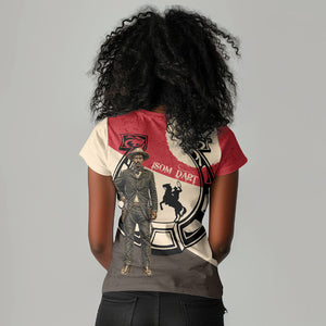 Isom Dart Legend Of The West Women V-Neck T-Shirt Vintage Horseshoe Western