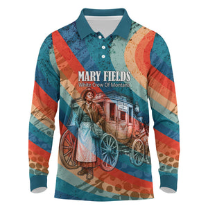 Mary Fields Stagecoach Long Sleeve Polo Shirt Vintage Retro Grunge Aesthetic Wild West History