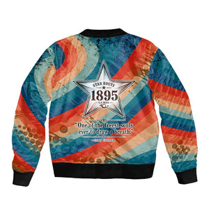 Mary Fields Stagecoach Sleeve Zip Bomber Jacket Vintage Retro Grunge Aesthetic Wild West History