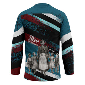 Mary Fields The White Crow Hockey Jersey Vintage Grunge Wild West Portrait And Crow