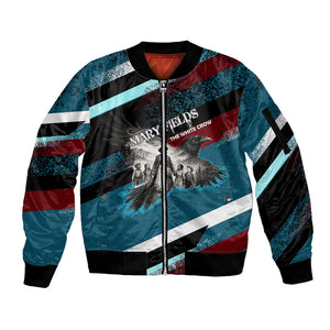 Mary Fields The White Crow Sleeve Zip Bomber Jacket Vintage Grunge Wild West Portrait And Crow