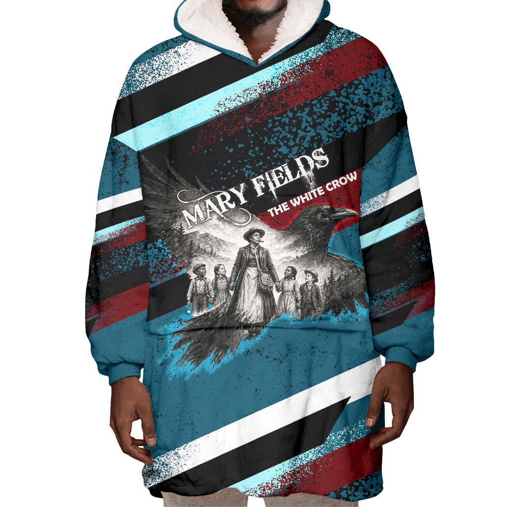 Mary Fields The White Crow Wearable Blanket Hoodie Vintage Grunge Wild West Portrait And Crow