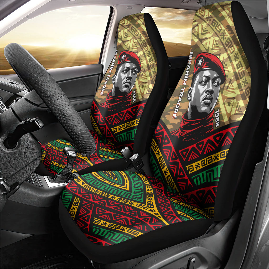 Ibrahim Traore Burkina Faso Car Seat Cover West African Revolutionary Art