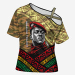 Ibrahim Traore Burkina Faso Cross Shoulder Shirt West African Revolutionary Art
