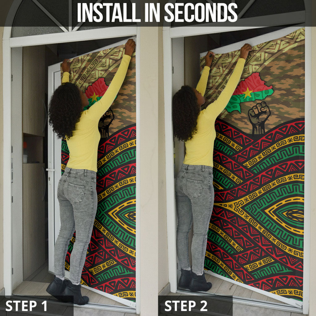 Ibrahim Traore Burkina Faso Door Cover West African Revolutionary Art
