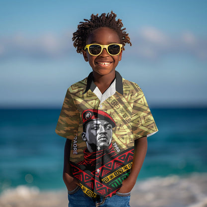 Ibrahim Traore Burkina Faso Kid Hawaiian Shirt West African Revolutionary Art